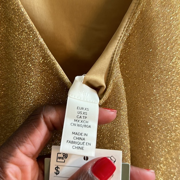 Shimmer gold H&M thong body suit - Picture 3 of 3